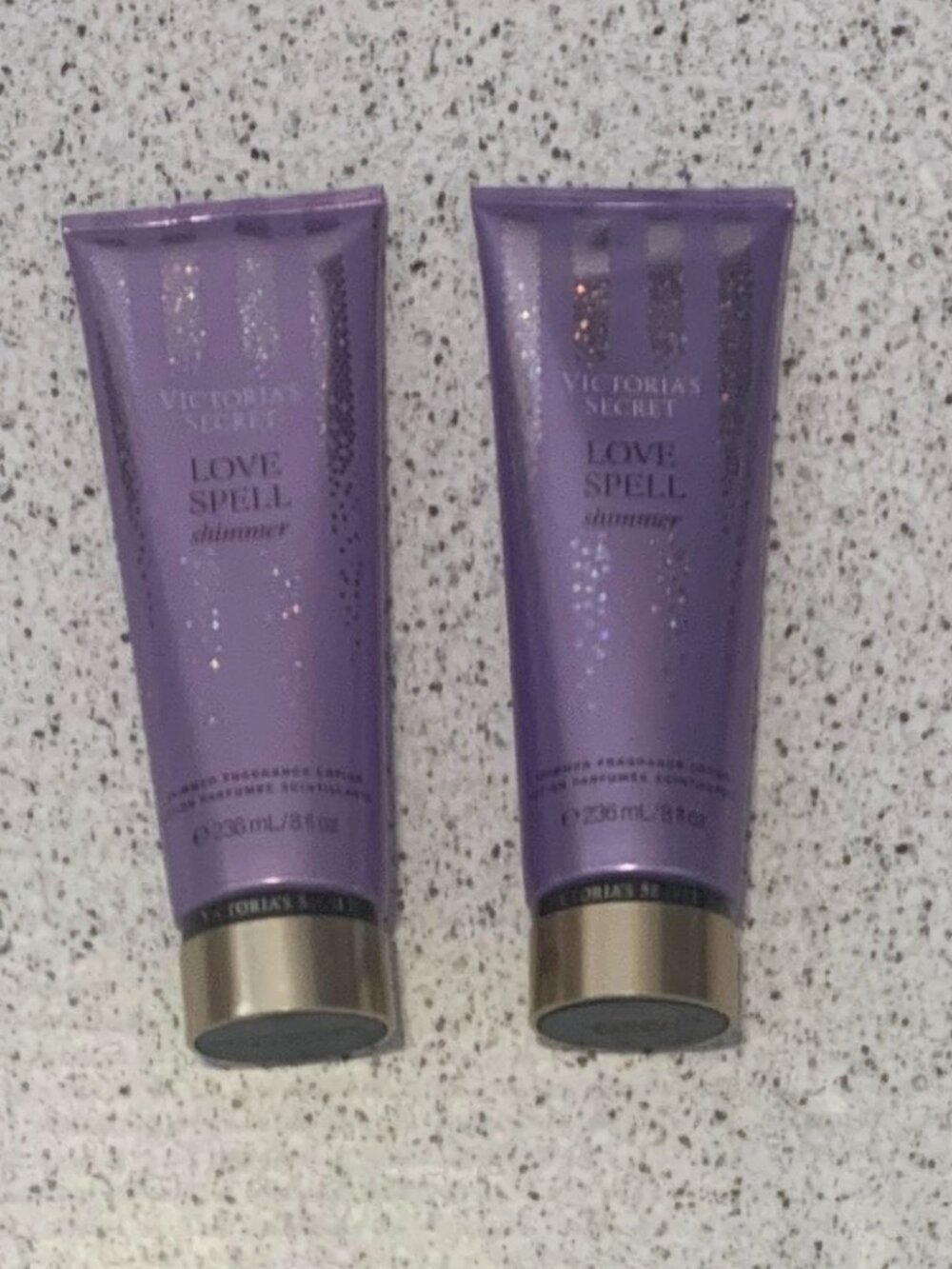 2 Pack Victoria's Secret Fragrance Body Lotion Love Spell SHIMMER 2x 8 oz